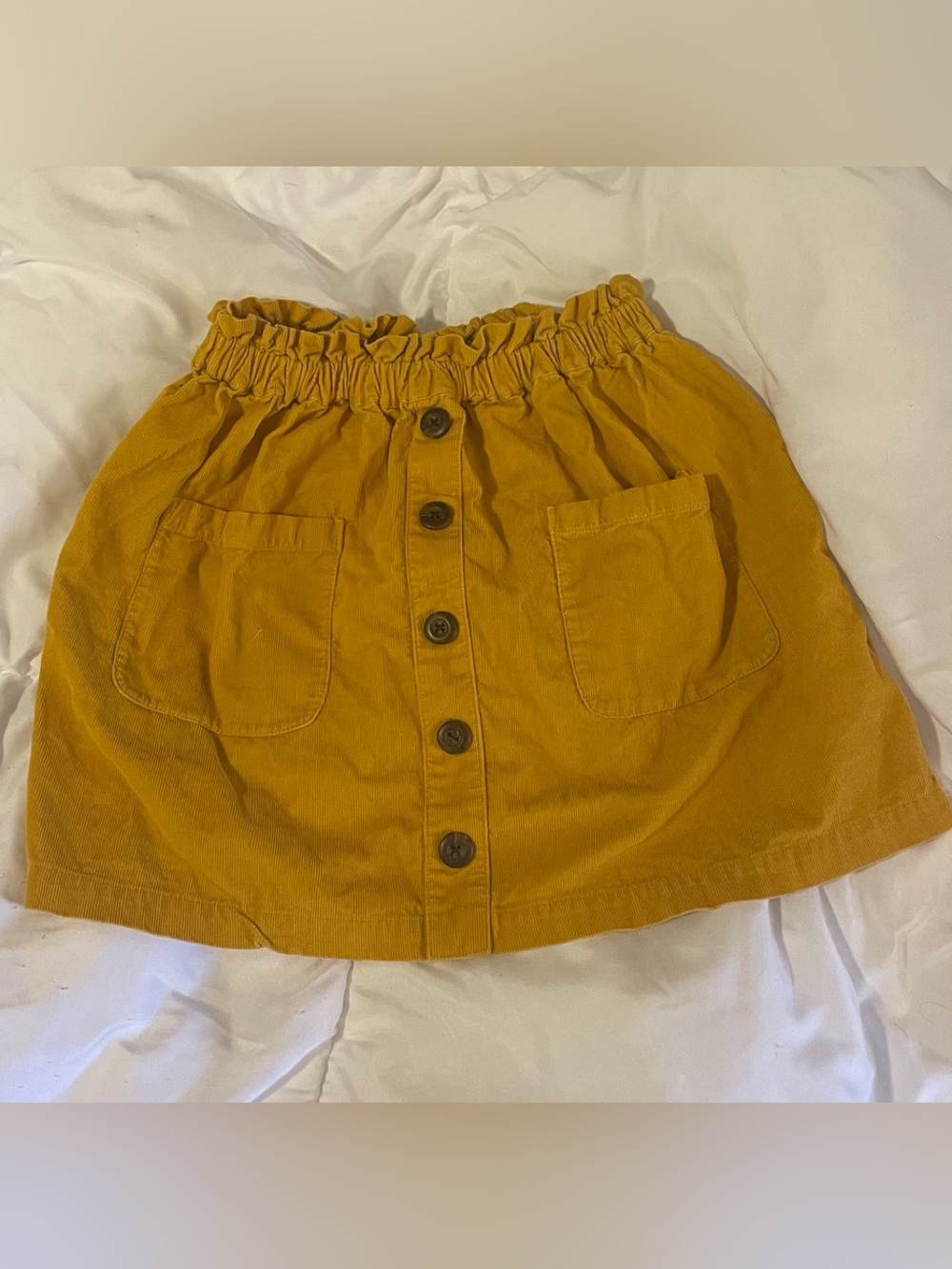 Hanna Andersson yellow courderoy skirt